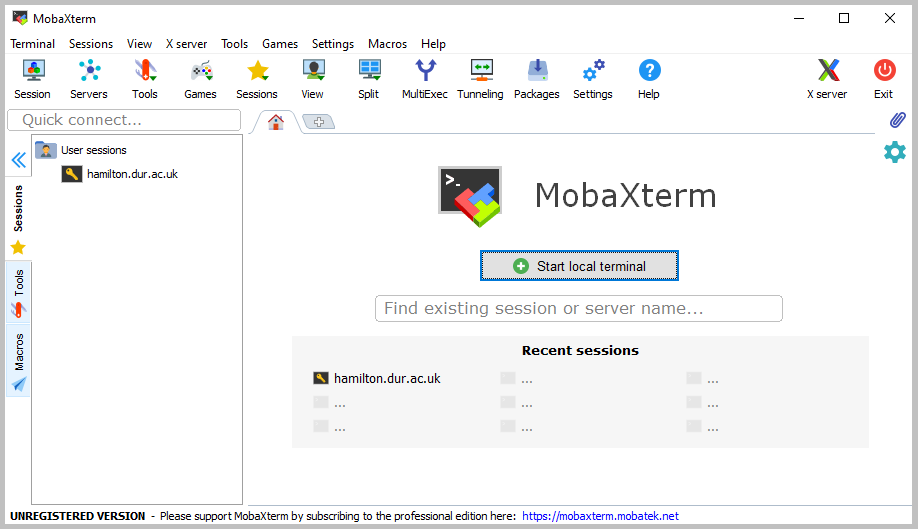 how to import sessions into mobaxterm